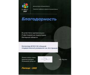 Участие в региональном фестивале «IT-Фест»